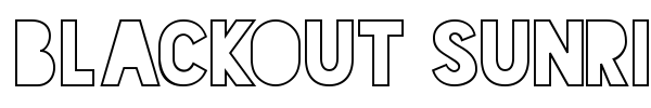 Blackout Sunrise font preview